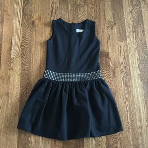 Alitsa Girl’s Black Dress with Sparkly Belt Size 7